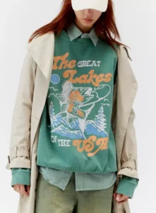 Cozy Hooded Sweatshirt for Women’s Street Style Hover Image
